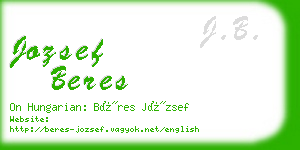 jozsef beres business card